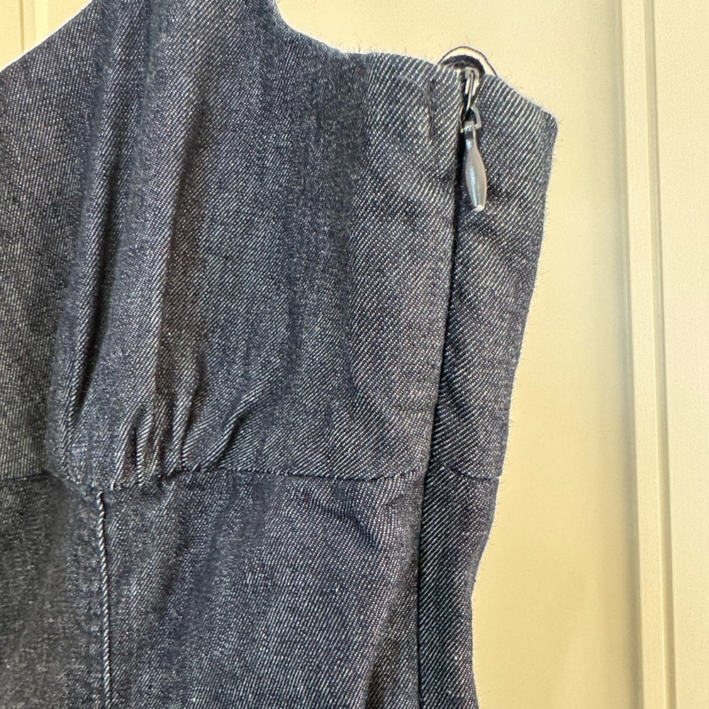 NWT ZARA STRAPPY DENIM MIDI DRESS SZ XL - Picture 7 of 7